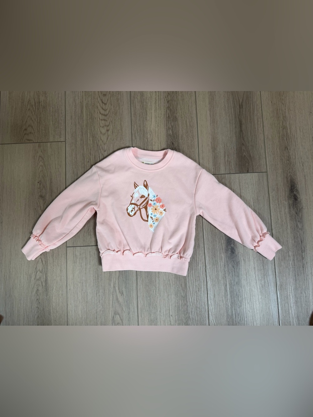 Tucker + Tate Pink Girls' Horse Graphic Sweatshirt